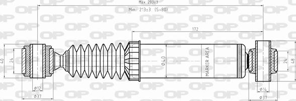 Open Parts SAB8420.12 - Амортисьор vvparts.bg