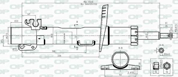 Open Parts SAB8540.31 - Амортисьор vvparts.bg