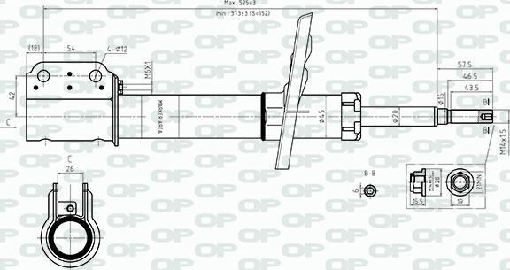 Open Parts SAB8557.31 - Амортисьор vvparts.bg