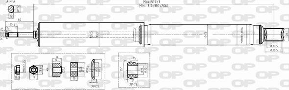 Open Parts SAB8500.32 - Амортисьор vvparts.bg