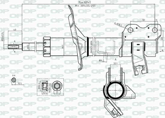 Open Parts SAB8508.32 - Амортисьор vvparts.bg