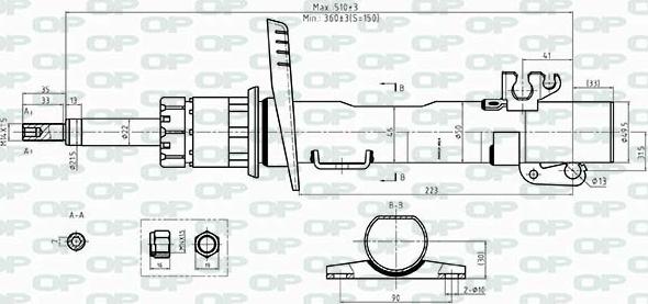 Open Parts SAB8519.31 - Амортисьор vvparts.bg