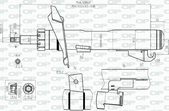 Open Parts SAB8511.31 - Амортисьор vvparts.bg