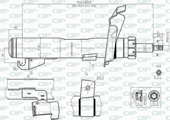 Open Parts SAB8512.31 - Амортисьор vvparts.bg