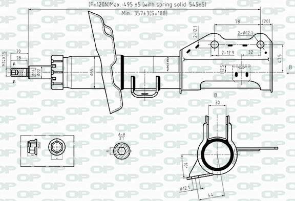 Open Parts SAB8517.31 - Амортисьор vvparts.bg