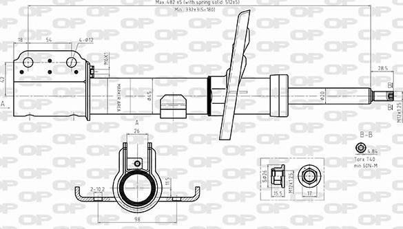 Open Parts SAB8584.31 - Амортисьор vvparts.bg