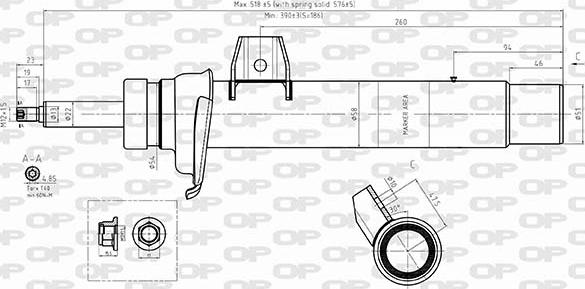 Open Parts SAB8588.31 - Амортисьор vvparts.bg