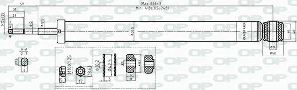 Open Parts SAB8529.32 - Амортисьор vvparts.bg