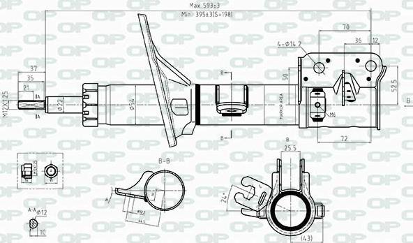 Open Parts SAB8521.32 - Амортисьор vvparts.bg