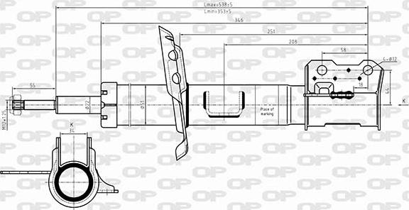 Open Parts SAB8649.31 - Амортисьор vvparts.bg