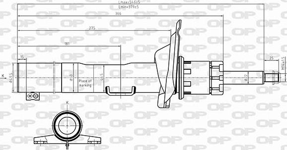 Open Parts SAB8640.31 - Амортисьор vvparts.bg