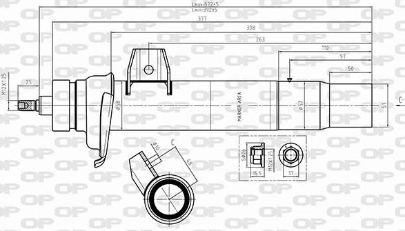 Open Parts SAB8643.31 - Амортисьор vvparts.bg