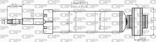 Open Parts SAB8611.32 - Амортисьор vvparts.bg