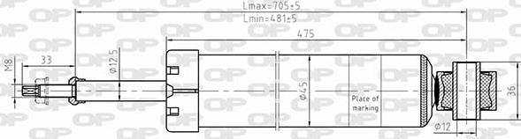 Open Parts SAB8638.32 - Амортисьор vvparts.bg