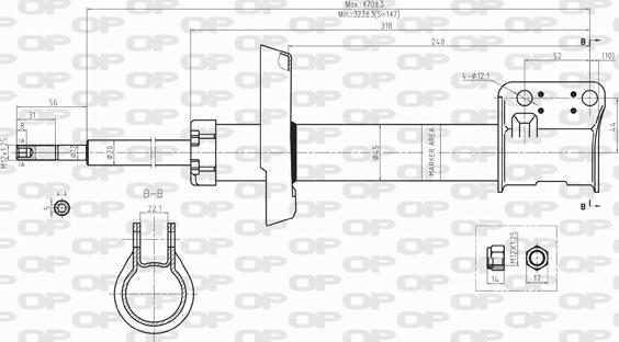 Open Parts SAB8099.11 - Амортисьор vvparts.bg