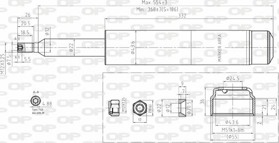 Open Parts SAB8095.11 - Амортисьор vvparts.bg