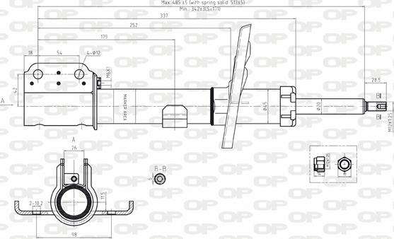 Open Parts SAB8090.31 - Амортисьор vvparts.bg