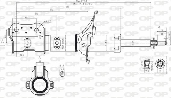 Open Parts SAB8098.31 - Амортисьор vvparts.bg