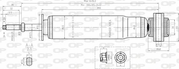 Open Parts SAB8047.32 - Амортисьор vvparts.bg