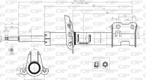 Open Parts SAB8054.31 - Амортисьор vvparts.bg