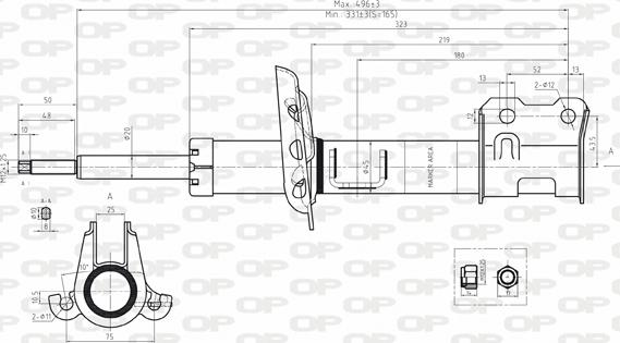 Open Parts SAB8055.31 - Амортисьор vvparts.bg