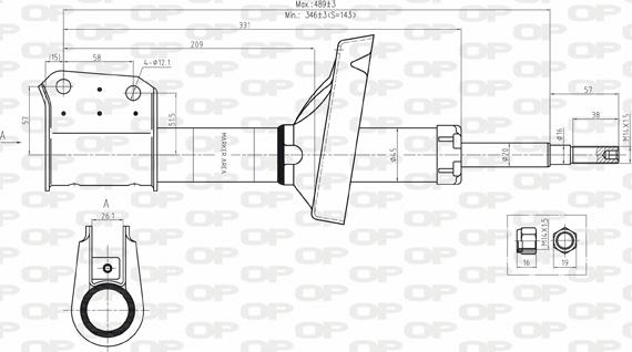 Open Parts SAB8069.11 - Амортисьор vvparts.bg