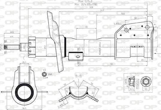 Open Parts SAB8068.31 - Амортисьор vvparts.bg