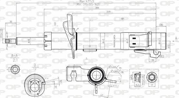 Open Parts SAB8067.31 - Амортисьор vvparts.bg