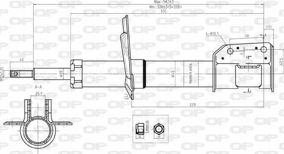 Open Parts SAB8001.31 - Амортисьор vvparts.bg