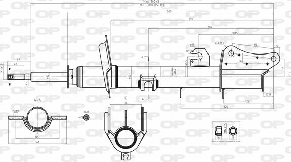 Open Parts SAB8034.32 - Амортисьор vvparts.bg