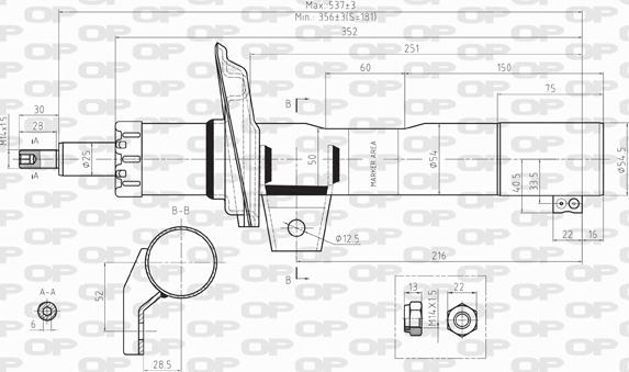 Open Parts SAB8030.31 - Амортисьор vvparts.bg