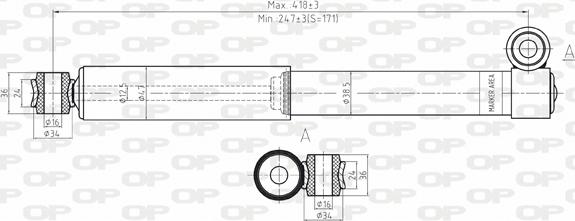 Open Parts SAB8031.32 - Амортисьор vvparts.bg