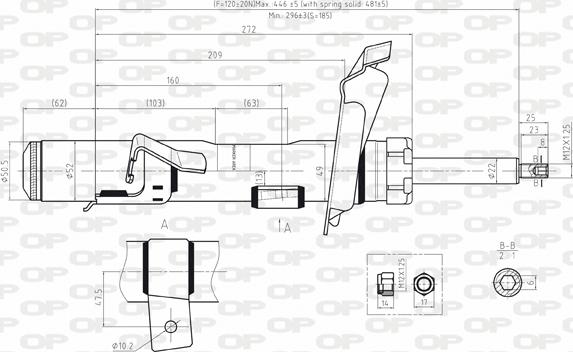 Open Parts SAB8038.31 - Амортисьор vvparts.bg