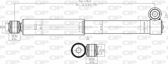 Open Parts SAB8033.12 - Амортисьор vvparts.bg