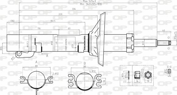 Open Parts SAB8024.31 - Амортисьор vvparts.bg