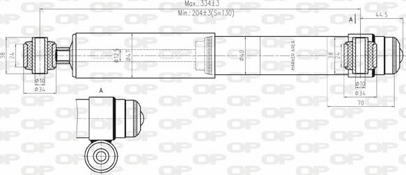 Open Parts SAB8025.12 - Амортисьор vvparts.bg