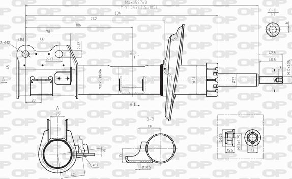 Open Parts SAB8022.31 - Амортисьор vvparts.bg