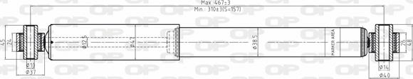 Open Parts SAB8027.32 - Амортисьор vvparts.bg