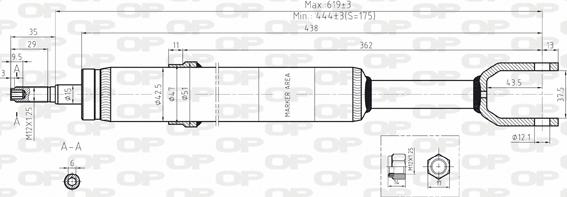 Open Parts SAB8070.31 - Амортисьор vvparts.bg