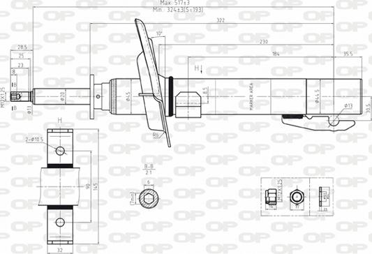 Open Parts SAB8071.31 - Амортисьор vvparts.bg