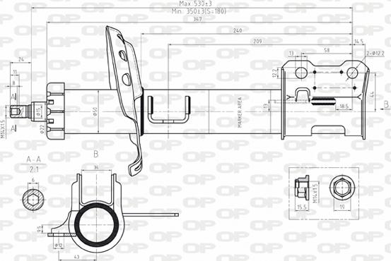 Open Parts SAB8078.31 - Амортисьор vvparts.bg