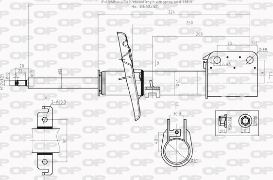 Open Parts SAB8196.31 - Амортисьор vvparts.bg