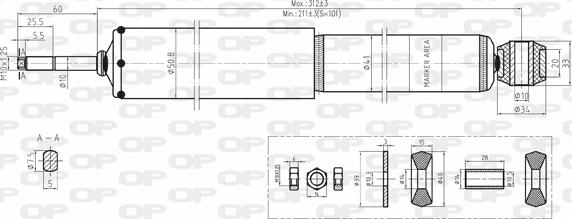 Open Parts SAB8146.31 - Амортисьор vvparts.bg