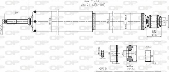 Open Parts SAB8148.11 - Амортисьор vvparts.bg