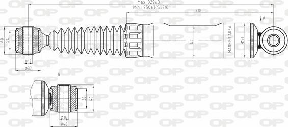 Open Parts SAB8143.12 - Амортисьор vvparts.bg