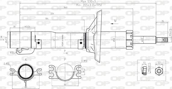 Open Parts SAB8164.31 - Амортисьор vvparts.bg