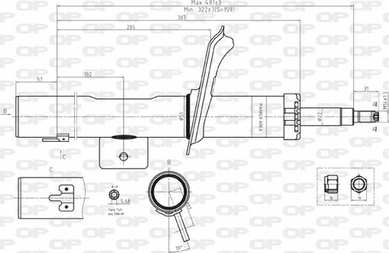 Open Parts SAB8165.31 - Амортисьор vvparts.bg