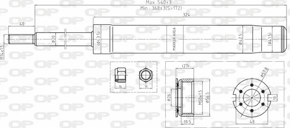 Open Parts SAB8161.31 - Амортисьор vvparts.bg