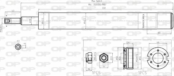 Open Parts SAB8163.11 - Амортисьор vvparts.bg