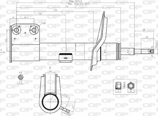 Open Parts SAB8105.31 - Амортисьор vvparts.bg